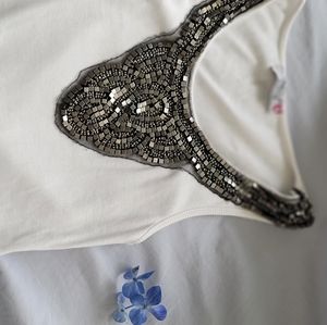 White top with fancywork